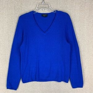 🚨 SOLD 🚨 Charter Club Cashmere Luxury Sweater size Large Royal Blue V Neck Pull